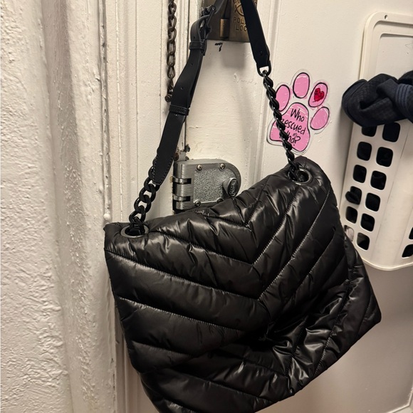 Rebecca Minkoff Black Quilted Shoulder Bag XL Like New - Picture 10 of 15